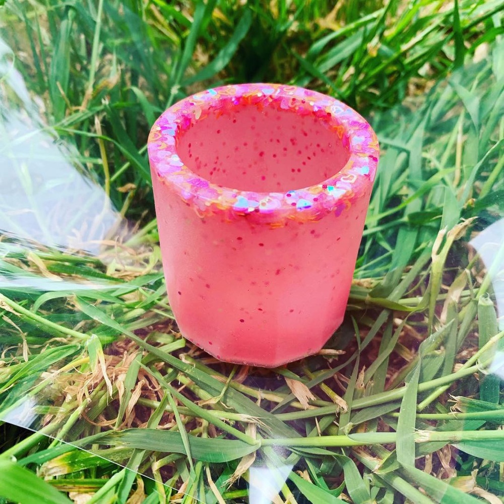Sparkling shot glass